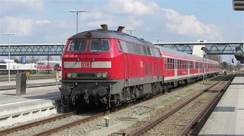 Germany Muldorf Db Class 218 Rabbit Diesel Leaves Ecs After