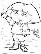 Dora Coloring Explorer Pages Worksheets Kindergarten Gif Toddler Comment First sketch template