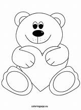Bear Teddy Coloring Heart Pages Holding Bears Printable Print Color Choose Board Coloringpage Eu Mother Getcolorings sketch template