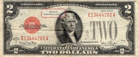 red seal united states note  united states currency circ