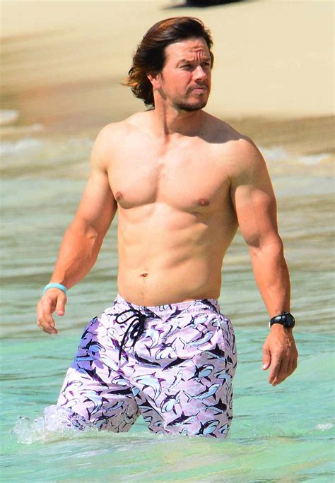 mark wahlberg and wife rhea durham hit the beach in barbados
