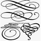 Flourishes Flourish Squiggly Embellishments Copperplate Antena Digistamps Clipground Caseira Craftsmanspace Scrolls sketch template