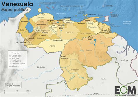 el mapa politico de venezuela mapas de el orden mundial eom
