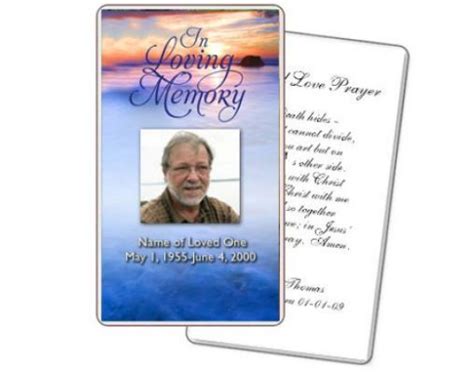 printable memorial cards