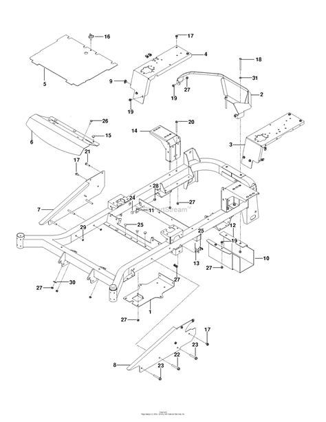 husqvarna mz     parts diagram  frame
