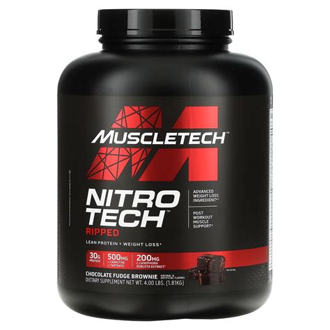 muscletech nitro tech ripped lean protein weight loss lb