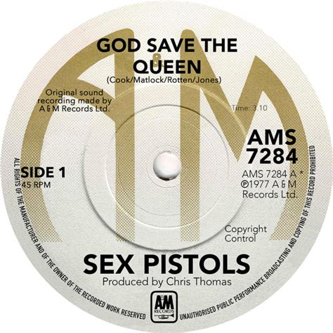 sex pistols god save the queen label