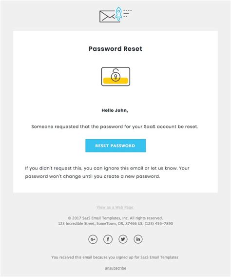Reset Password Email Template Html Free Printable Templates