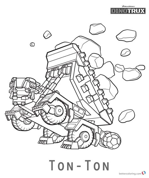 dinotrux coloring pages ton ton  printable coloring pages