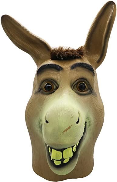 amazoncom donkey maskhalloween shrek donkey head mask novelty