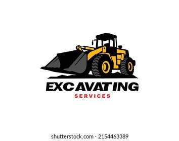 logo road machinery silhouette logo template stock vector royalty   shutterstock
