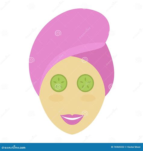 spa girl face mask vector stock vector illustration  perfect