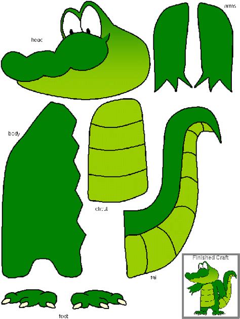 crocodile craft printable crocodile