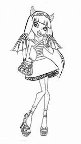 Monster High Coloring Rochelle Goyle sketch template