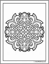 Celtic Cross Coloring Pages Printable Irish Colorwithfuzzy Ornate Shapes Scottish Vines Lots Cool Details sketch template