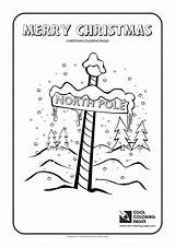 Coloring Pages Pole North Christmas Cool sketch template