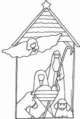 Coloring Jesus Nativity Pages Baby Simple Christmas Print Sheets Colour Colouring Manger Kids Angel Santa Rocks Kneeling Mobile Template Scene sketch template