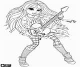 Girlz Moxie Playing Coloring Guitar Pages Oncoloring sketch template