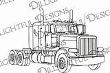 Peterbilt sketch template