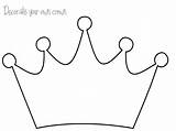 Crown Coloring Pages Color Printable Kids Print Princess Coroa Template Simple Templates sketch template