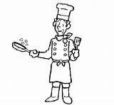 Cocinero Cocinando Cuoco Colorir Cozinheiro Cozinhar Cuisinier Cuiner Dibuix Dibuixos Plein Cuinant Colorier Cocineros Coloriage Stampare Imprimir Cuochi Mestieri Profesiones sketch template