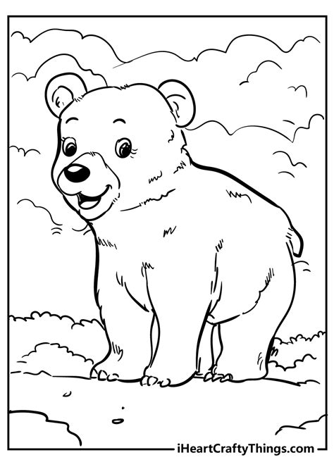 bear coloring printable