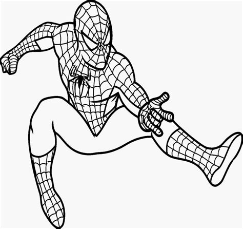 coloring pictures spiderman print color craft