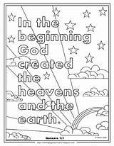 Genesis Bible Verse Genisis Earth Verses sketch template
