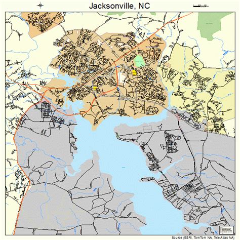 jacksonville north carolina street map