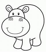 Hippo Cartoon Hipopotamo Lettere Vocale Hipopotamos Animales Uniquecoloringpages sketch template