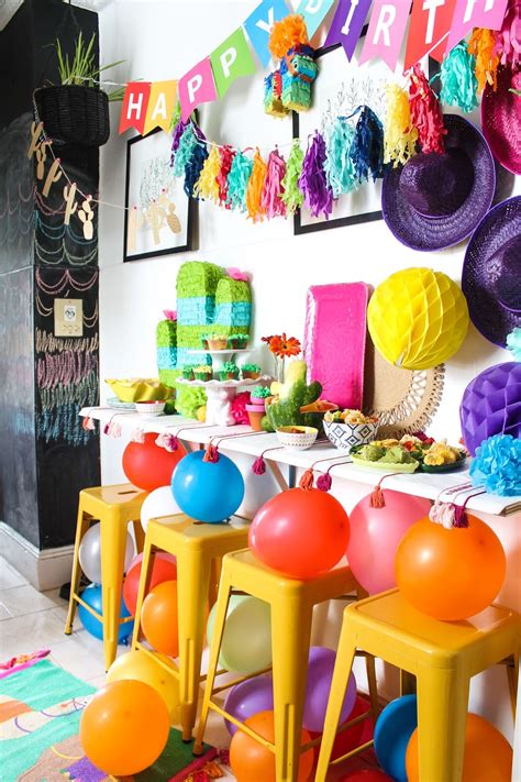 colorful fiesta themed birthday party tfdiaries