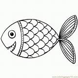 Fish Coloring Printable Rainbow Pages Kids Cartoon Fishes Sheet Cliparts Cutouts Drawings Color Drawing Clip Board Popular Colour Template Coloringhome sketch template