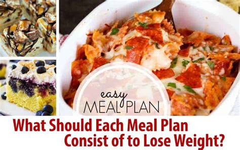 meal plan consist   lose weight