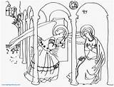 Annunciation Coloring Pages Renaissance Fra Angelico Annonciation Everyday Colouring Christian Color Printable Sheet Getcolorings Getdrawings Franklin Symbolism Colorings Elegant Conversations sketch template