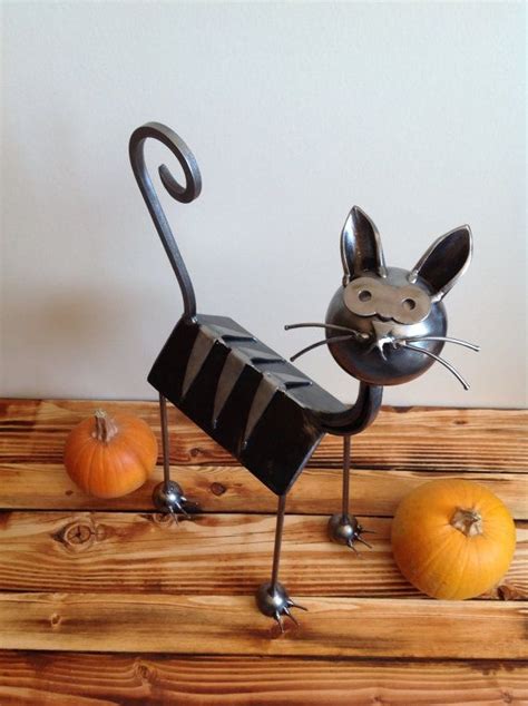 images  metal cat sculptures  pinterest kitty cats recycled yard art  metals