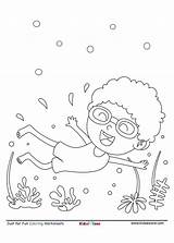 Coloring Diving Scuba Swimming Kid Cartoon Fun Just Sheet sketch template