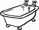Tub Clipart Coloring Bathtub Pages Bathroom Bath Clip Cliparts Color Drawing Toilet Shower Bathrooms Kids Tubs Messy Printable Book Popular sketch template
