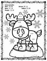 Worksheets Multiplication Winter Coloring Choose Board Math sketch template