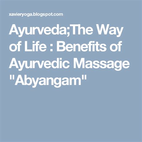 Benefits Of Ayurvedic Massage Abyangam Ayurvedic Massage Ayurvedic