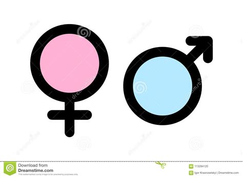 Sex Icons Male And Female Signs Gender Symbols Stock Vector