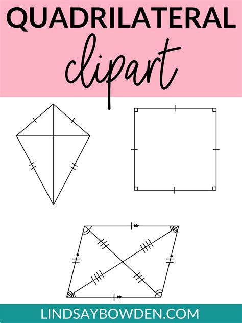 quadrilaterals clipart lindsay bowden   teaching geometry