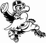 Iowa Hawkeye Herky Clipart Emblem Decals Mascot Decal sketch template