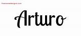Arturo Name Designs Tattoo Handwritten Aurea Printout Freenamedesigns sketch template