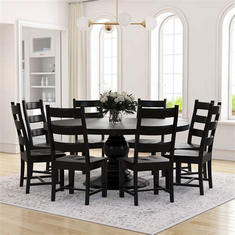 nottingham solid wood black  dining table
