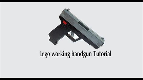 simple lego working handgun tutorial youtube