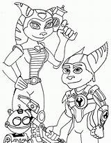 Ratchet Clank Coloring Pages Angela Comments Deviantart Coloringhome Books sketch template