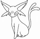 Espeon Umbreon Pokémon Leafeon Getdrawings Sketchite Pikachu sketch template
