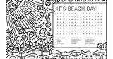 Word Beach Search Weelife Colouring Wordsearch sketch template