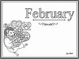 Coloring Year Pages Months February Times Click Pdf Version Print sketch template