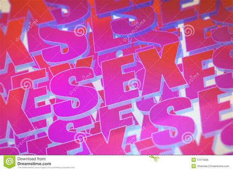 Pink Sex Word Background Royalty Free Stock Image Image